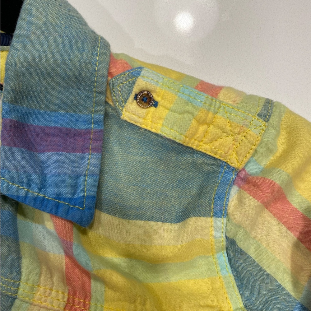 Abercrombie & Fitch Flannel with Roll & Button Sleeves, Small - Picture 6 of 7